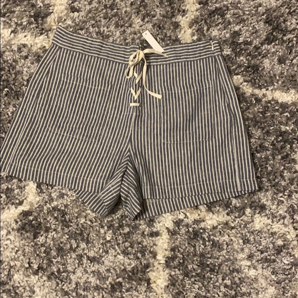 Madewell side zip striped short
